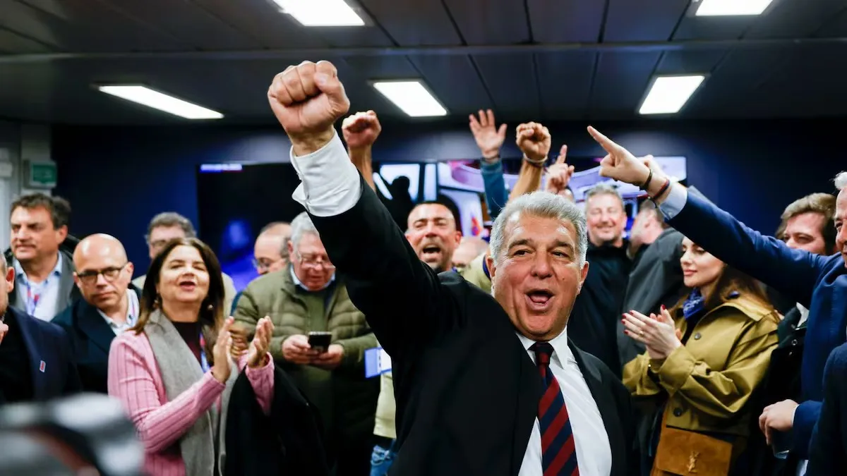 开云APP-32934票，拉波尔塔是巴萨历史上得票第二多的主席